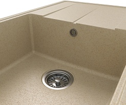 Teymi Мойка кухонная Hanna Smart 74 кварцевая бежевая матовая – фотография-4