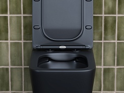 Ceramicanova Подвесной унитаз Metric Rimless CN3007MB чёрный матовый – фотография-9