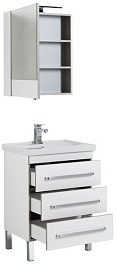 Aquanet Мебель для ванной "Сиена 60" белая напольная (196495) – фотография-5