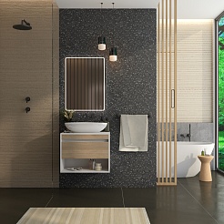 Teymi Тумба с раковиной Ritta 65 Ellie 60 подвесная белый/дуб – фотография-14