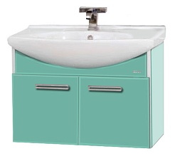 Misty Тумба для умывальника Джулия 75 подвесная салатовая – фотография-1