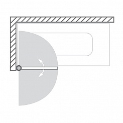 Roltechnik Шторка для ванной SWING/850 silver – фотография-5