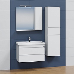 СанТа Мебель для ванной Марс 80 подвесная белая – фотография-2