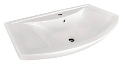 Misty Мебель для ванной Престиж 80 R белая/золотая патина – фотография-3