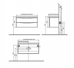 BelBagno Тумба с раковиной подвесная ANCONA-N-1200 Rovere Bianco – фотография-3