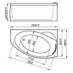 Фэма Экран фронтальный для ванны Аделина 170 левый – фотография-2