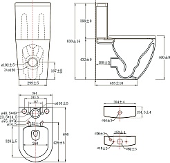 Azario Унитаз-компакт Lumo AZ-1253ST безободковый с бачком с сиденьем микролифт белый – фотография-8