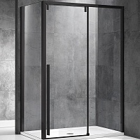 Vincea Душевой уголок Lugano 120x90 VSR-1L9012CLB-1 профиль черный стекло прозрачное