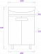 Onika Тумба с раковиной Харпер 50.10 белая глянцевая/мешковина – фотография-12
