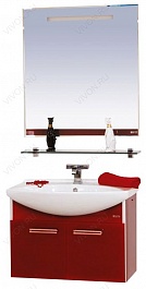 Misty Мебель для ванной Джулия 65 подвесная бордо – фотография-2