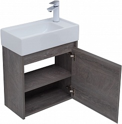 Aquanet Мебель для ванной Nova Lite 50 подвесная дуб рошелье – фотография-8