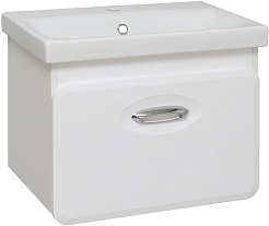 Runo Тумба с раковиной Капри 60 подвесная белая – фотография-1