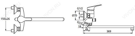 Ideal Standard Смеситель универсальный "Slimline II B8671AA" – фотография-2
