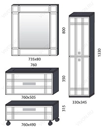  Мебель для ванной "Deko" с белой раковиной – фотография-5