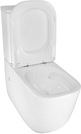 Azario Унитаз-компакт Riano AZ-1305A безободковый с бачком с сиденьем микролифт белый – фотография-7