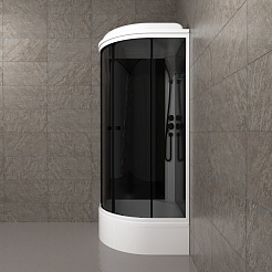 Triton Душевая кабина Грэй-Блэк 90x90 В – фотография-6