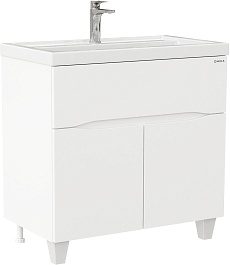 Onika Тумба с раковиной Стрим 80.12 (Como) белая – фотография-1