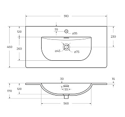 BelBagno Тумба с раковиной Kraft 90 подвесная Голубой матовый – фотография-3