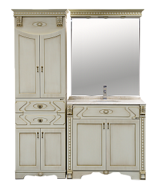 Misty Мебель для ванной Афина 80 бежевая/патина – фотография-4