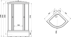 Triton Душевой уголок Лайт 90/90 В Щ0000061813 – фотография-3