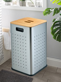 WeltWasser Корзина для белья WW Nansy MT 35L сталь матовая – фотография-2