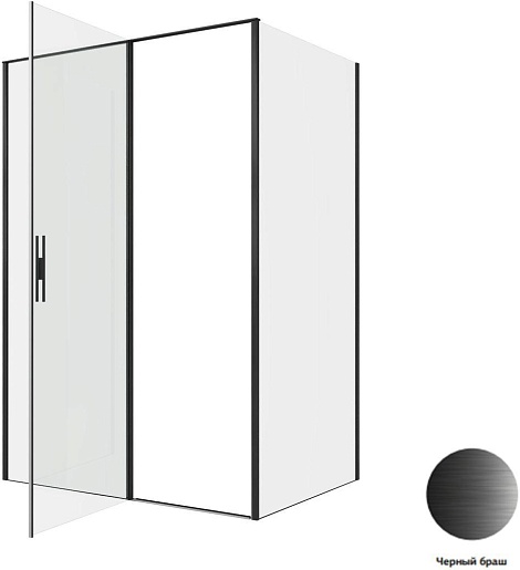 Allen Brau Душевой уголок Priority 140x100 3.31036.BBA/3.31048.BBA чёрный браш – фотография-4