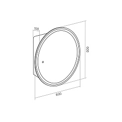Equil Зеркальный шкаф Smile D60 графит софт – фотография-7