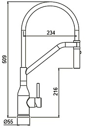 Frap Смеситель для кухни G4098-16 черный – фотография-2