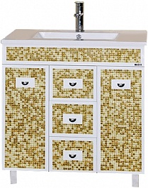 Misty Мебель для ванной Морена 90 золотая мозаика – фотография-3