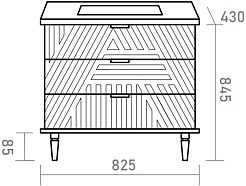 Brevita Тумба с раковиной Etna 85 белая – фотография-8