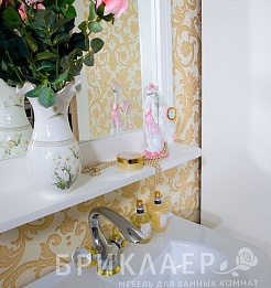 Бриклаер Зеркало для ванной Анна 75 белое – фотография-3