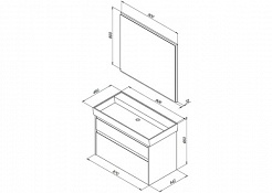 Aquanet Мебель для ванной Nova Lite 90 2 ящика, дуб рустикальный – фотография-5