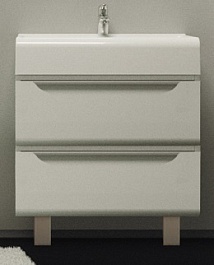 Velvex Тумба под раковину Crystal Cub 70 напольная, белая – фотография-1