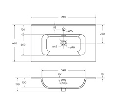 Cezares Тумба с раковиной Eco Cer-N 80 брашированная альпака CZR-8095-80 ручки сатин – фотография-5