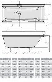 Alpen Акриловая ванна Cleo 160x75 – фотография-5