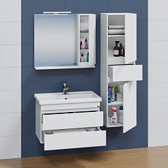 СанТа Мебель для ванной Марс 80 подвесная белая – фотография-3