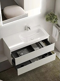 Sancos Тумба с раковиной Snob R 100 bianco раковина Grace 101 R CN7015 – фотография-7