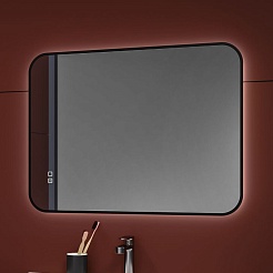 Aquanet Зеркало Контур 60x80 Led TX с подсветкой и антизапотеванием черное – фотография-3