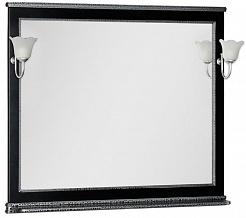 Aquanet Зеркало Валенса 110 черный краколет/серебро (180296) – фотография-1