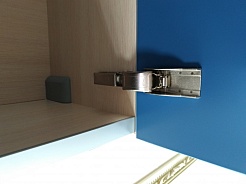 Misty Тумба с раковиной Джулия 120 прямая синяя – фотография-4