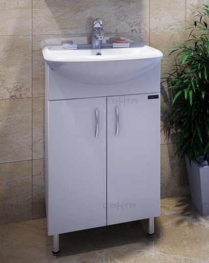 СанТа Мебель для ванной Сити Ника 50 L свет – картинка-5