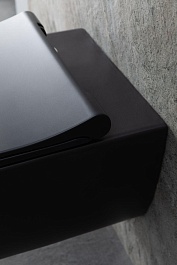 Allen Brau Унитаз подвесной Priority 4.31001.31 чёрный матовый с крышкой 4.31004.31 – фотография-6