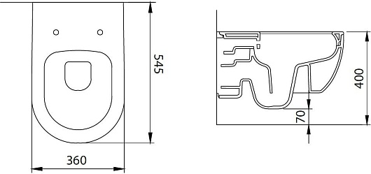 Allen Brau Чаша подвесного унитаза Priority 4.31001.31 чёрный матовый – картинка-5