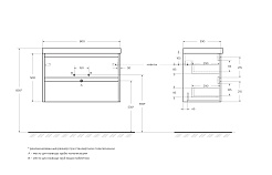 BelBagno Тумба под раковину Kraft 39 80 подвесная Cemento Grigio – фотография-3