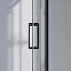 Vincea Душевой уголок Como-N 150x80 VSR-4CN8015CLB профиль черный стекло прозрачное – фотография-5