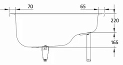 BLB Стальная ванна Europa mini 105/70 B05E22001 с сиденьем без опоры – фотография-3