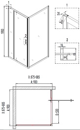 Niagara Душевой уголок Nova NG-6601-08 Black – фотография-3