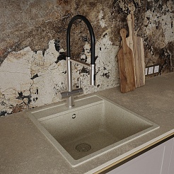 Oliveeka Смеситель для кухни K OL-458009-BN никель матовый – фотография-2