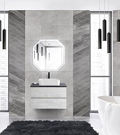 Cezares Тумба под раковину Molveno-46 80 подвесная legno bianco – фотография-2