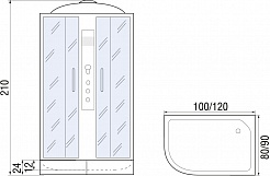 River Душевая кабина DESNA 100/80/26 MT R – фотография-12